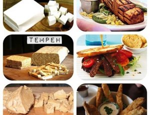 tofu, tempeh, seitan