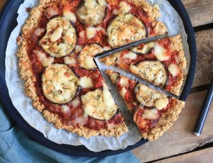 haverpizza met aubergine CHICKSLOVEFOOD