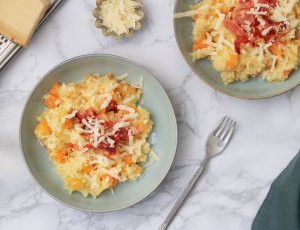 RECEPT RISOTTO MET POMPOEN PARMEZAAN EN BACON - CHICKSLOVEFOOD