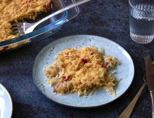 Rösti ovenschotel met zuurkool