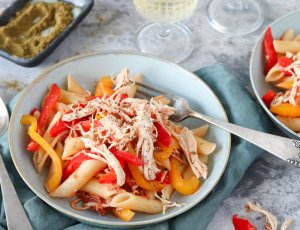 pasta-pulled-chicken-chickslovefood