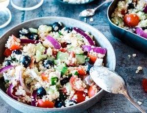 Griekse salade met quinoa