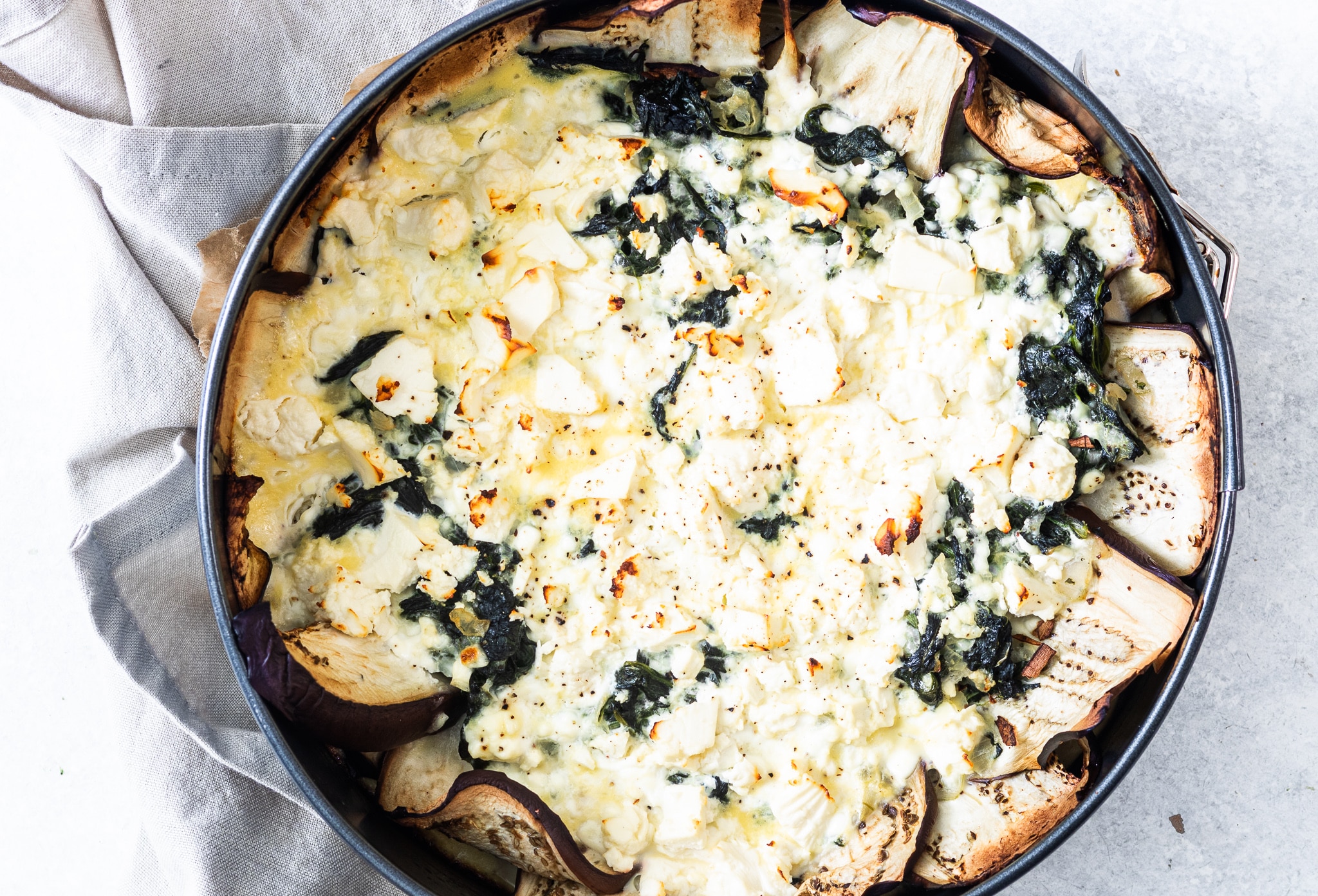 Auberginequiche met feta