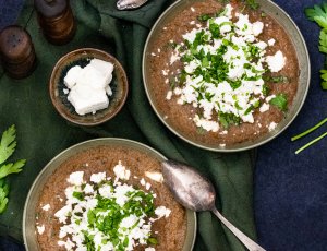 Auberginesoep met feta