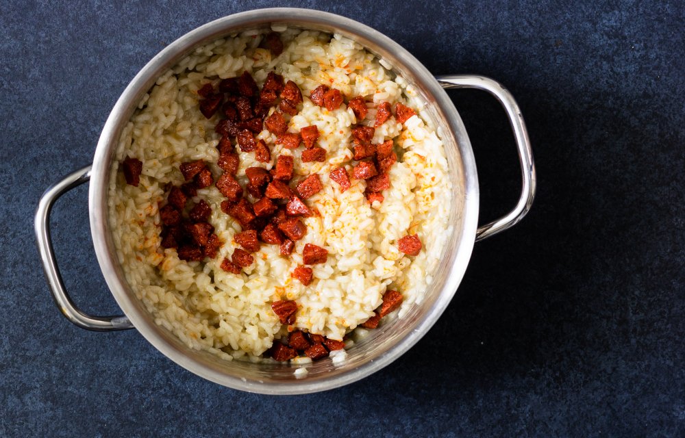 Risotto met andijvie en chorizo-2