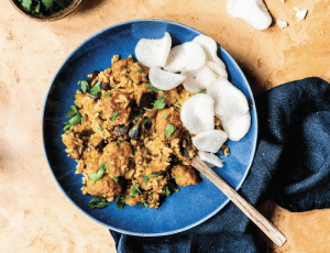 Nasi Goreng met kipketjapballetjes