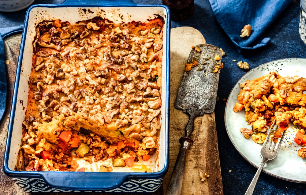 Shepherd's pie met zoete aardappel