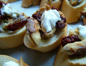 Bruschetta met makreel