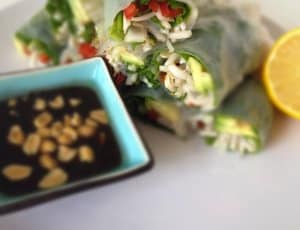Heerlijk, deze Spring rolls met lente-ui!