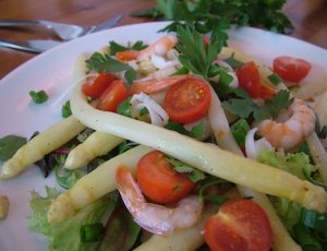 Lente-proof salade met asperges, mmmm