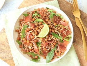 salade met geroosterde kikkererwten CHICKSLOVEFOOD