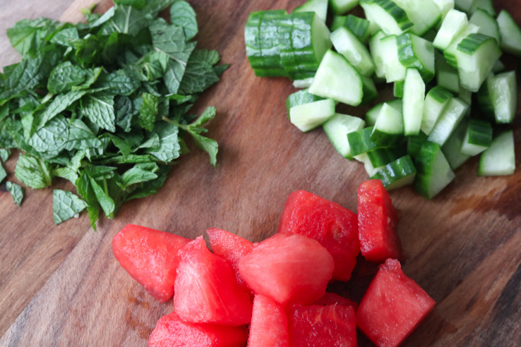 munt-komkommer-watermeloen-snijden-chickslovefood
