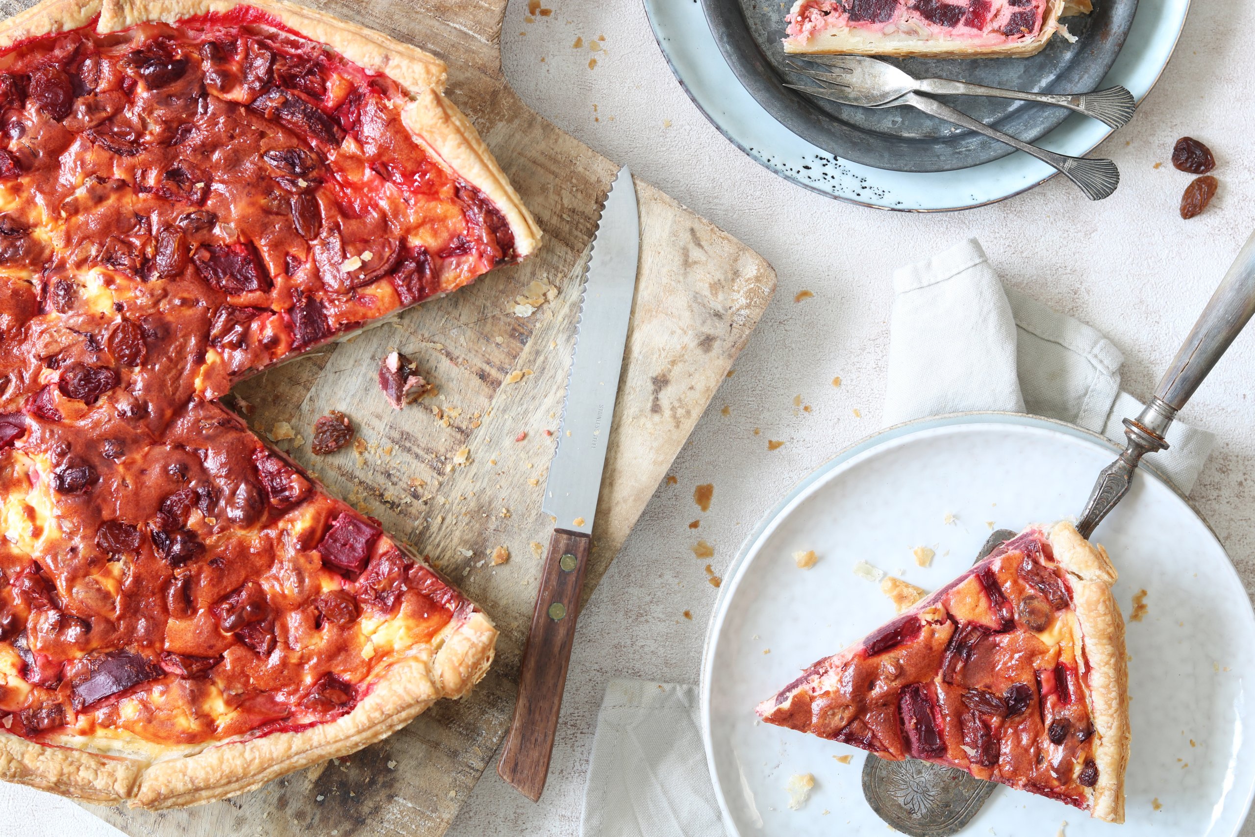 Quiche Rode Biet Quiche met biet en geitenkaas - Chickslovefood