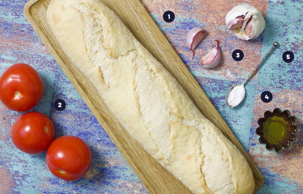 Pan con tomate - Ingrediënten1 - Chickslovefood
