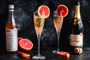 Alcoholvrije mimosa met grapefruit