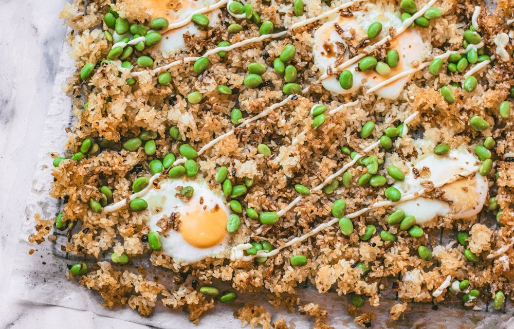 crispy rice traybake