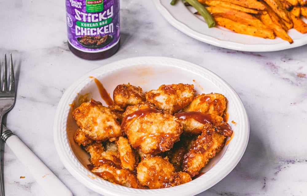 Sticky chicken nuggets