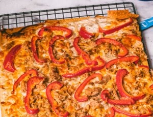 Gezonde tuna melt plaattaart