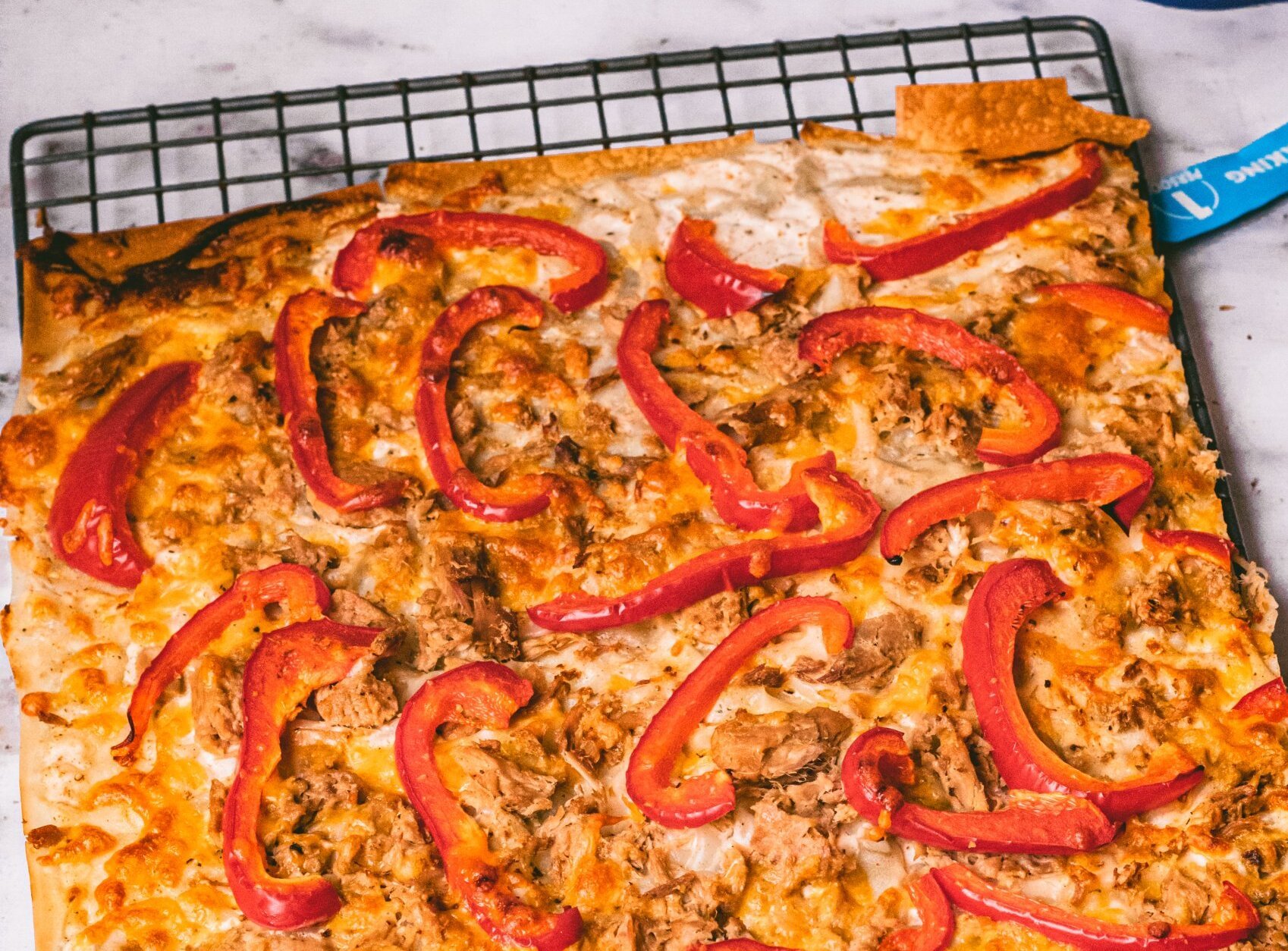 Gezonde tuna melt plaattaart