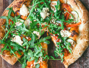 Vegan groentepizza