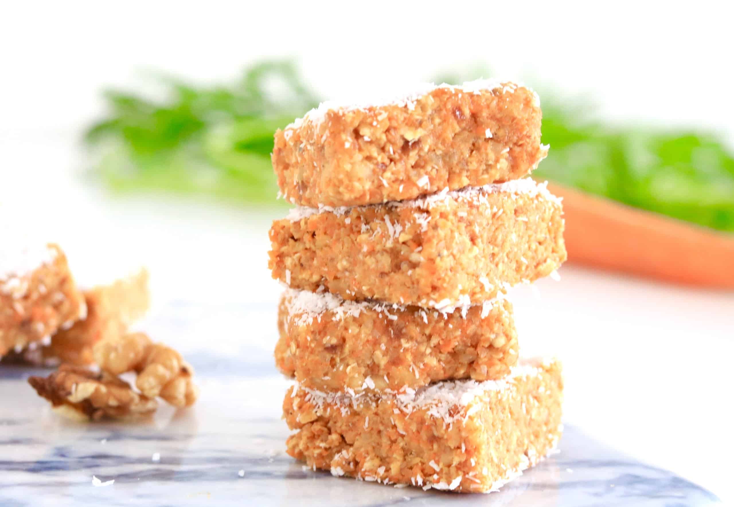 no bake carrot cake bars CHICKSLOVEFOOD