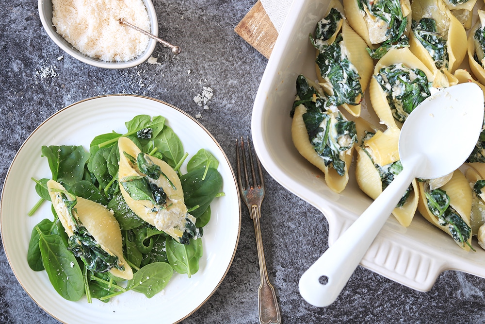 pastaschelpen met spinazie en ricotta | CHICKSLOVEFOOD