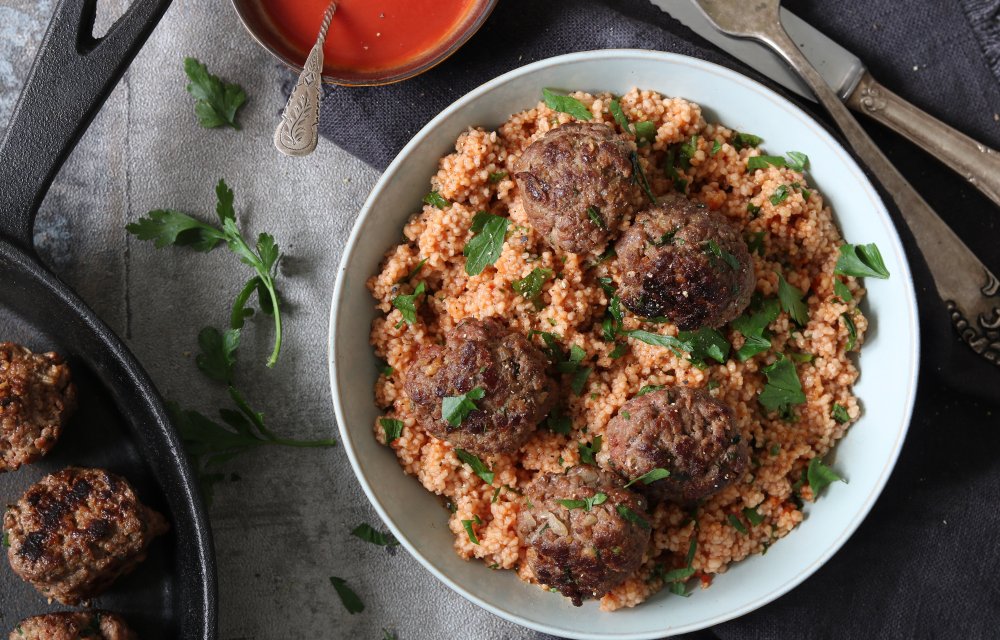 Köfte met tomatencouscous