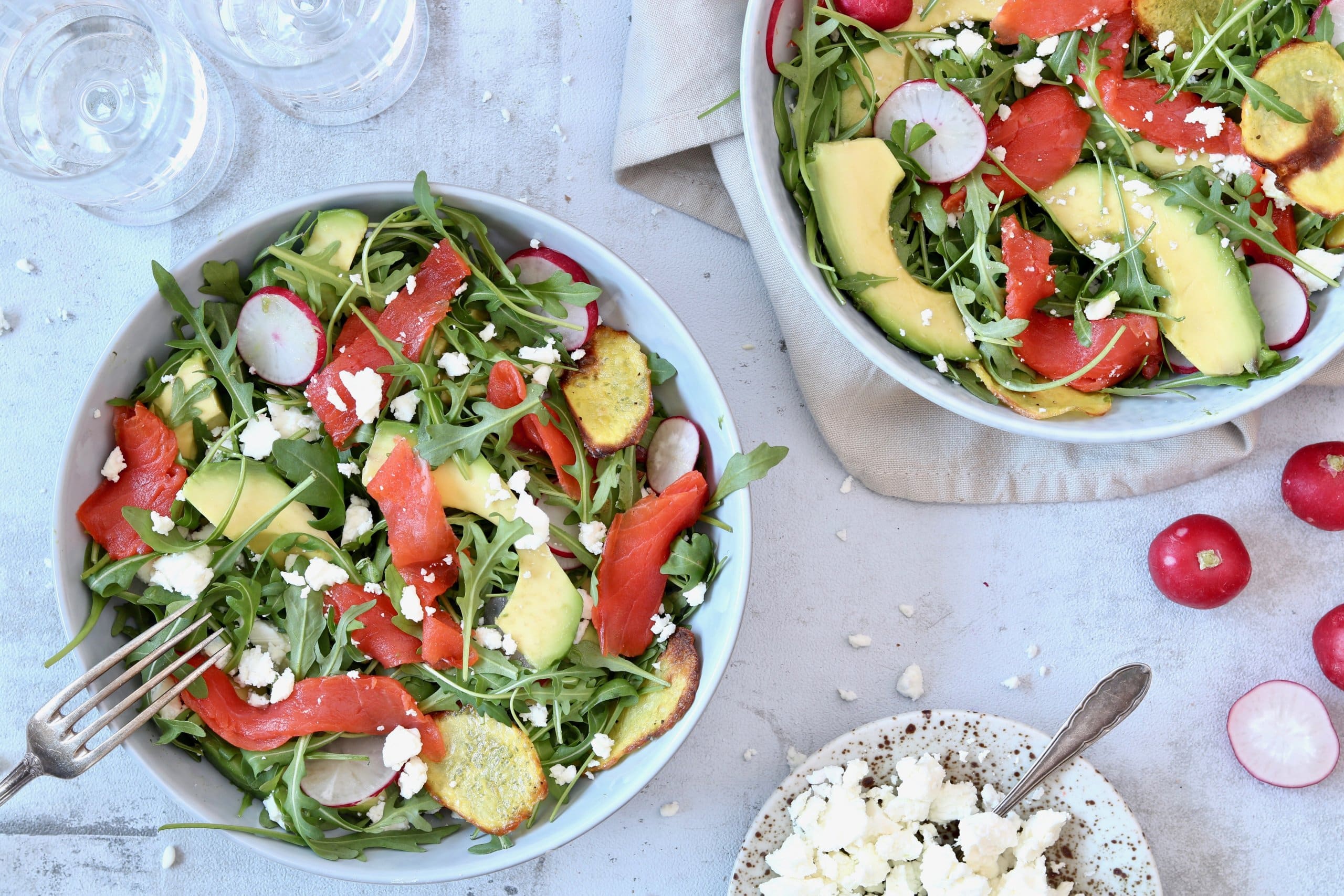 gerookte zalmsalade