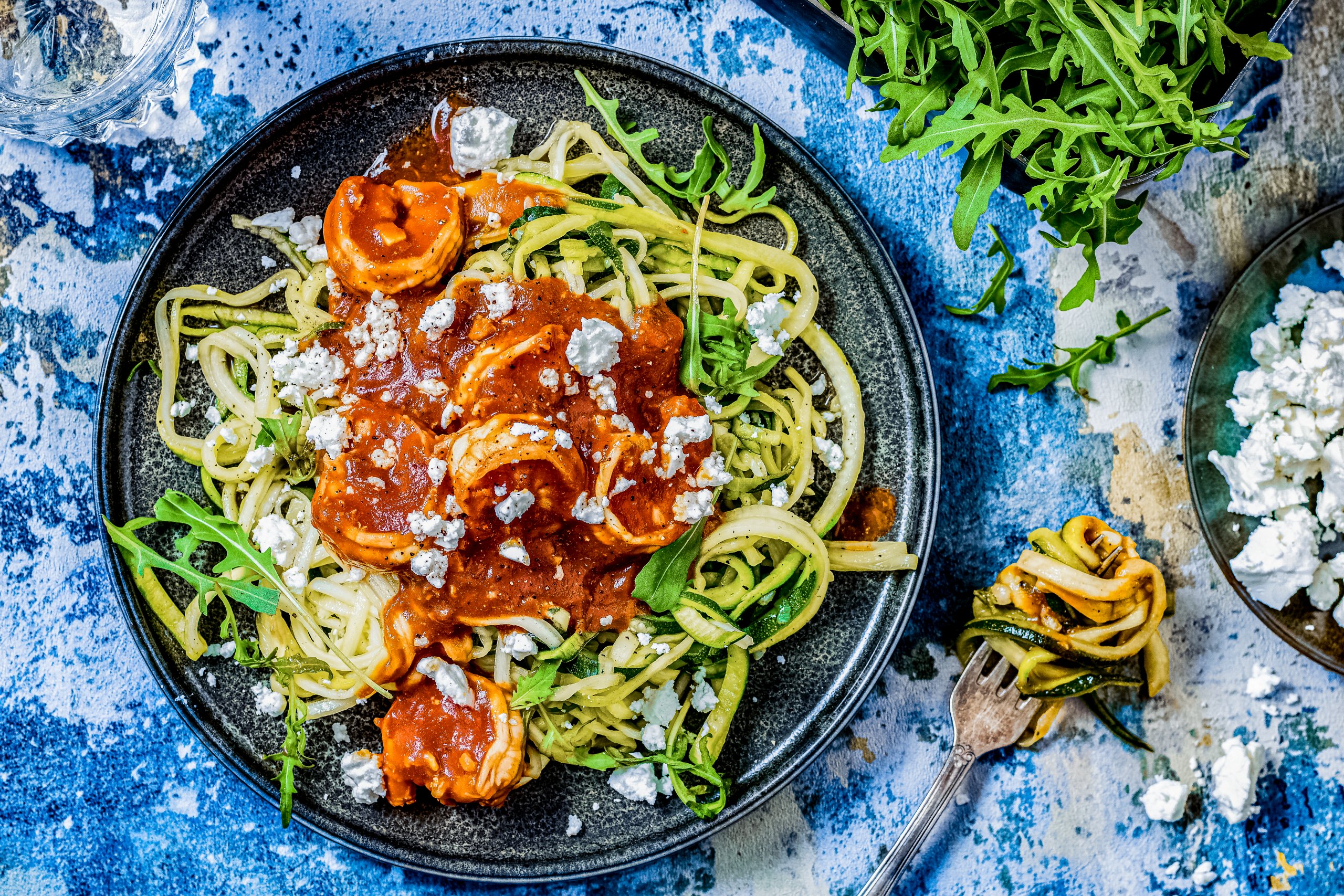 COURGETTI MET GAMBA’S