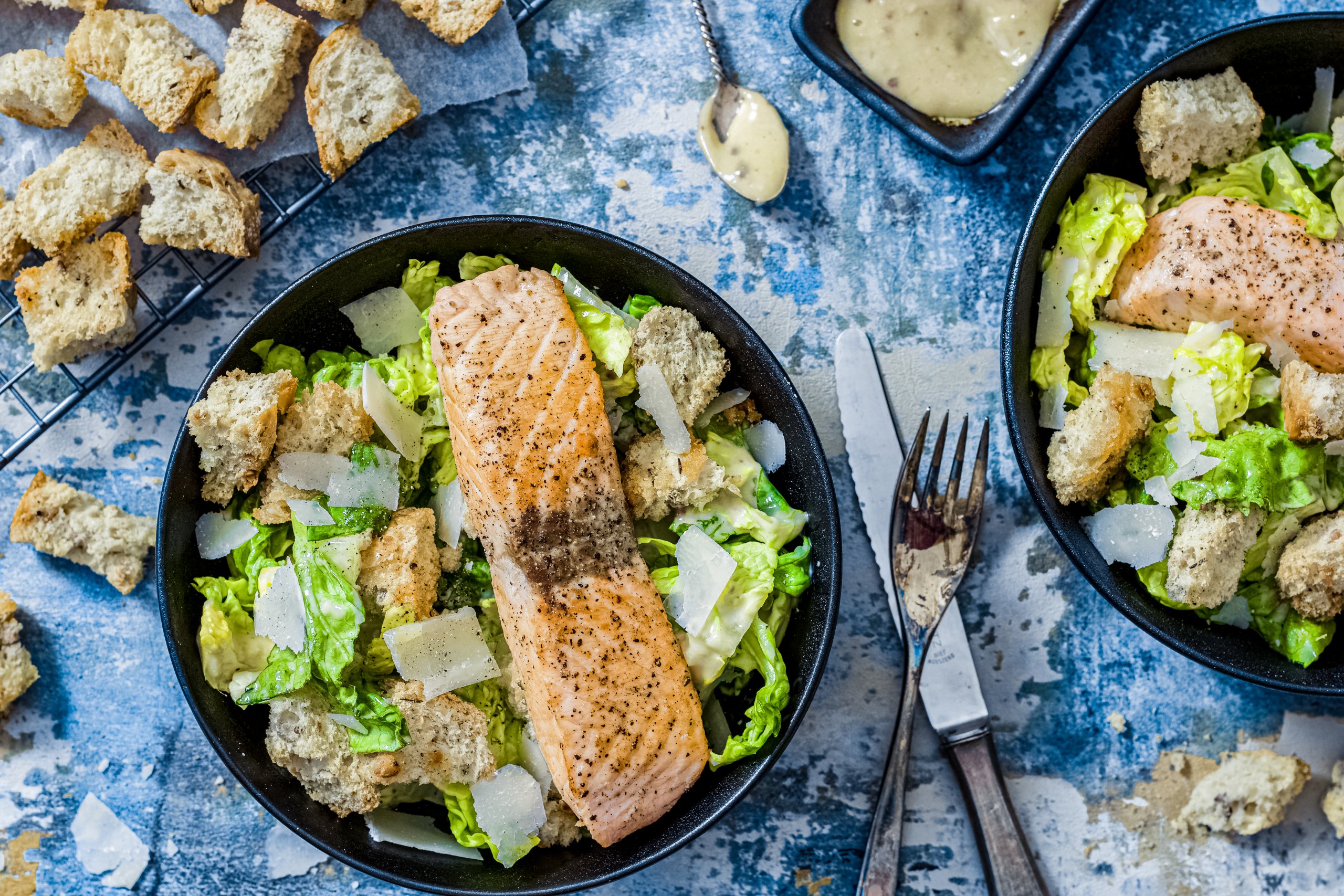 Ceasarsalade met zalm