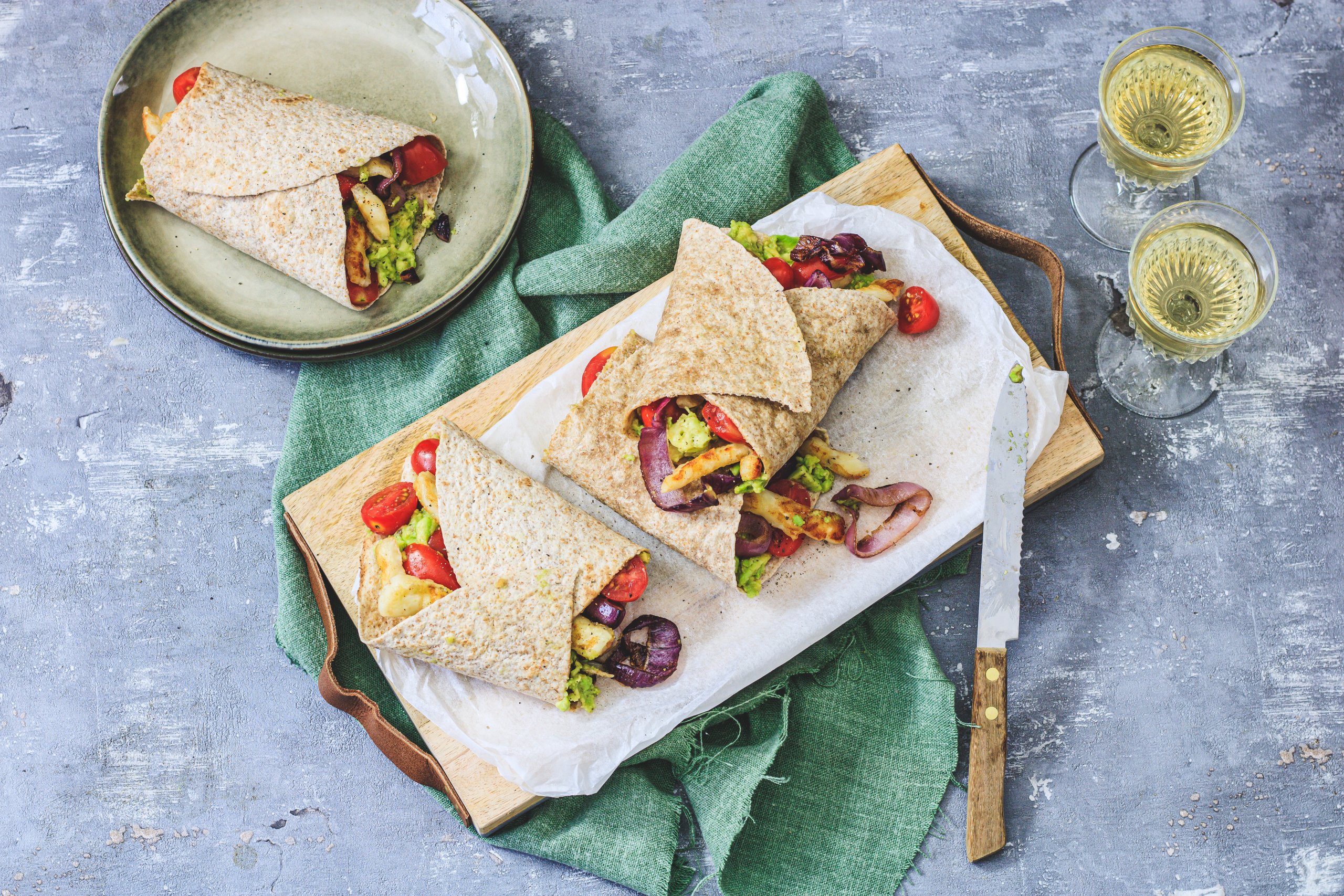 wraps met halloumi