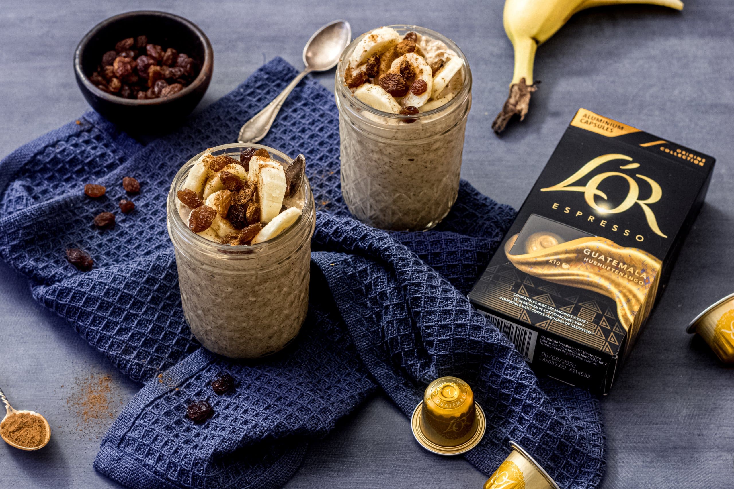 overnight oats met koffie