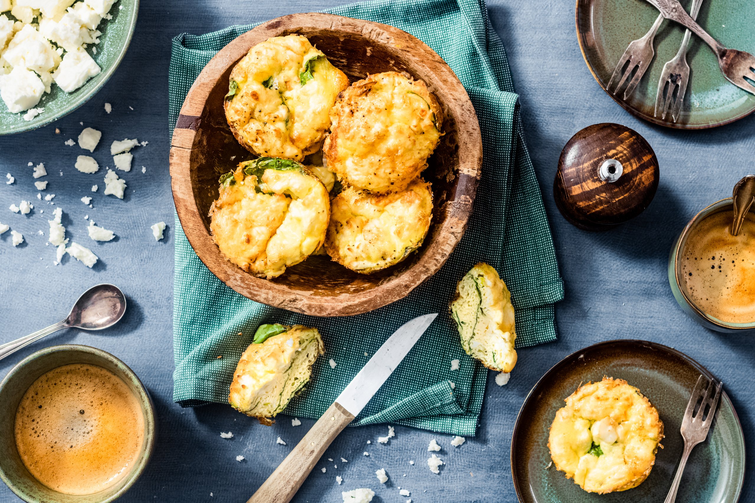 ontbijtmuffins met ei en spinazie