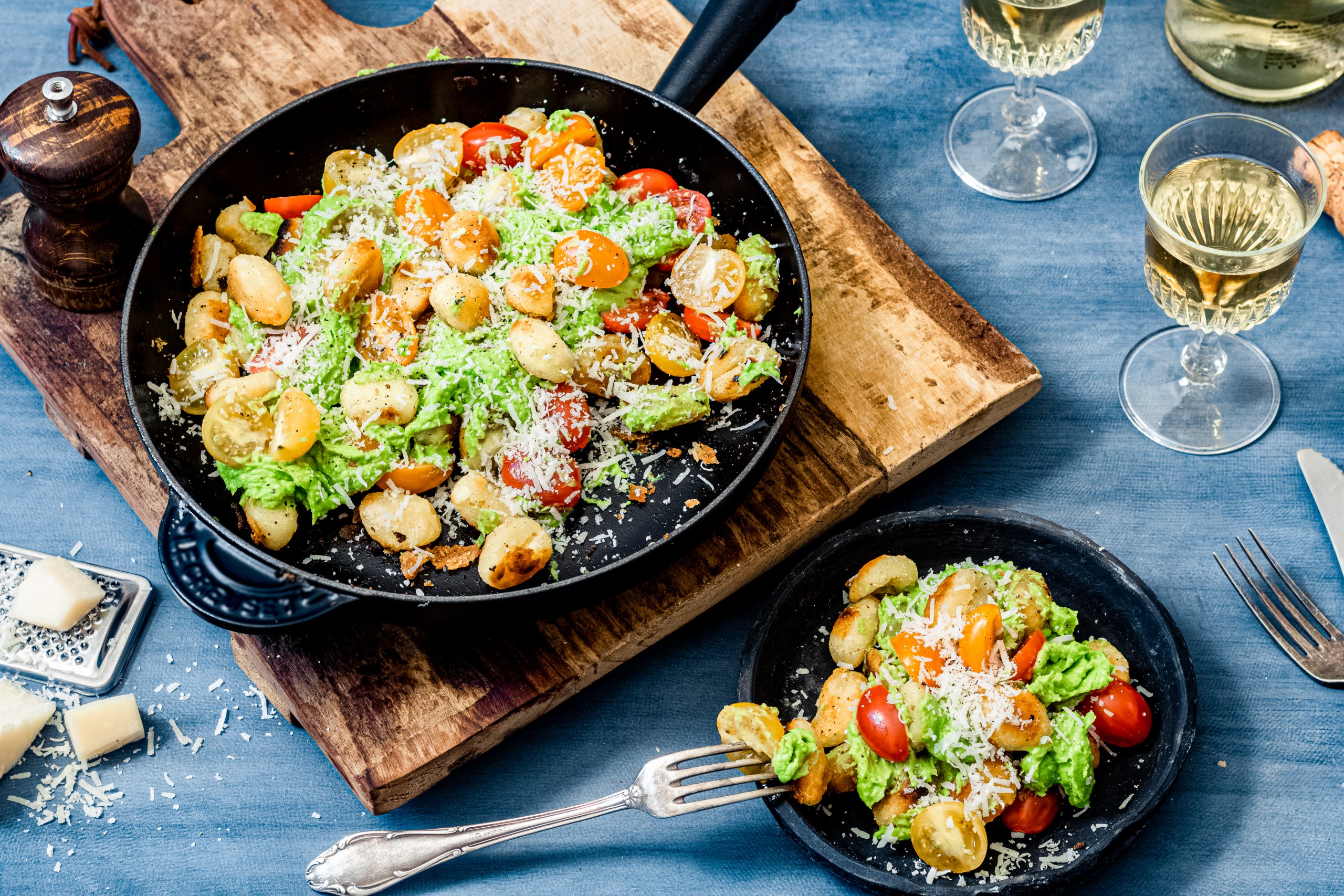 Gnocchi met avocadopesto