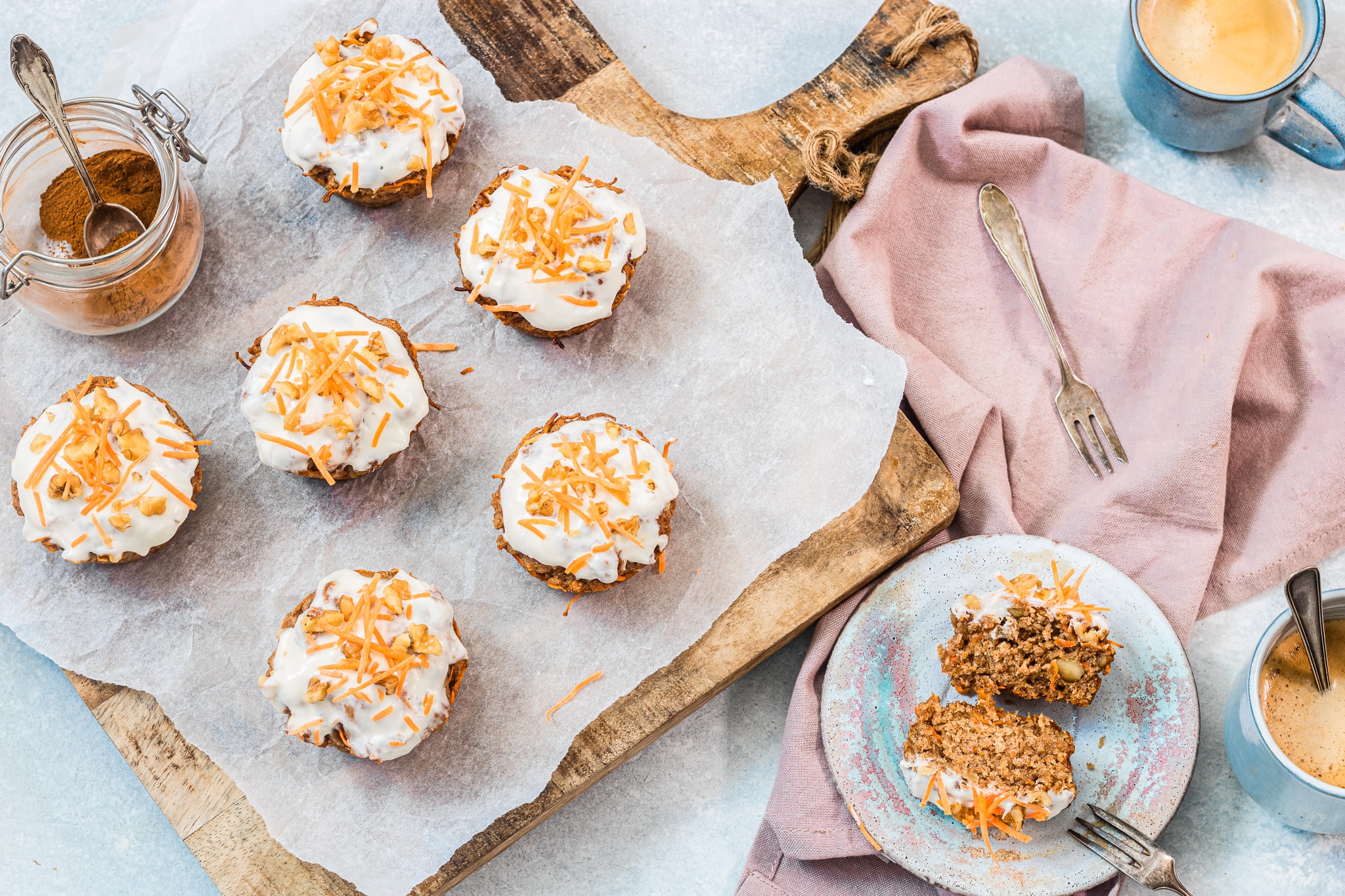 Gezonde carrot cake muffin