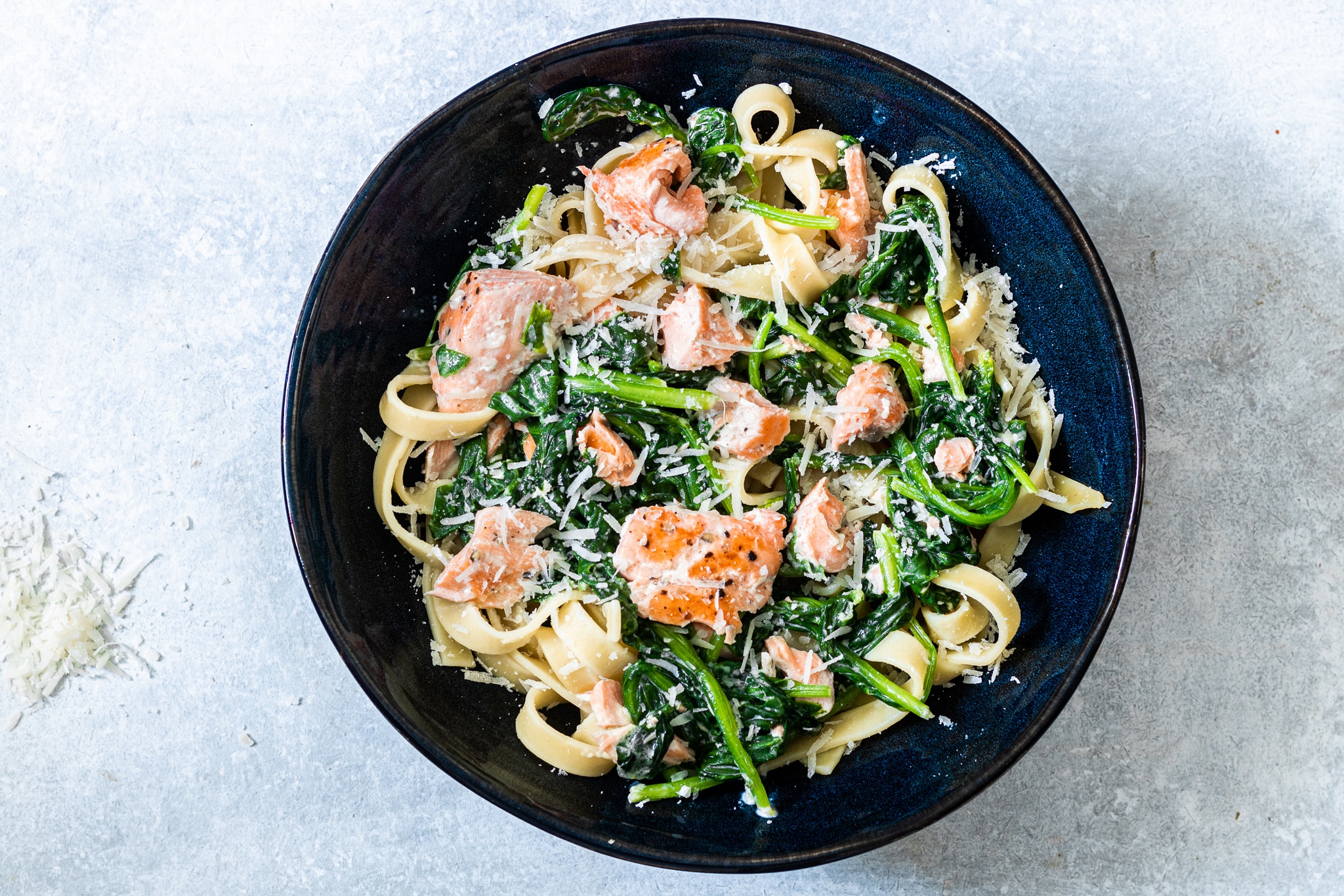 Romige tagliatelle met zalm