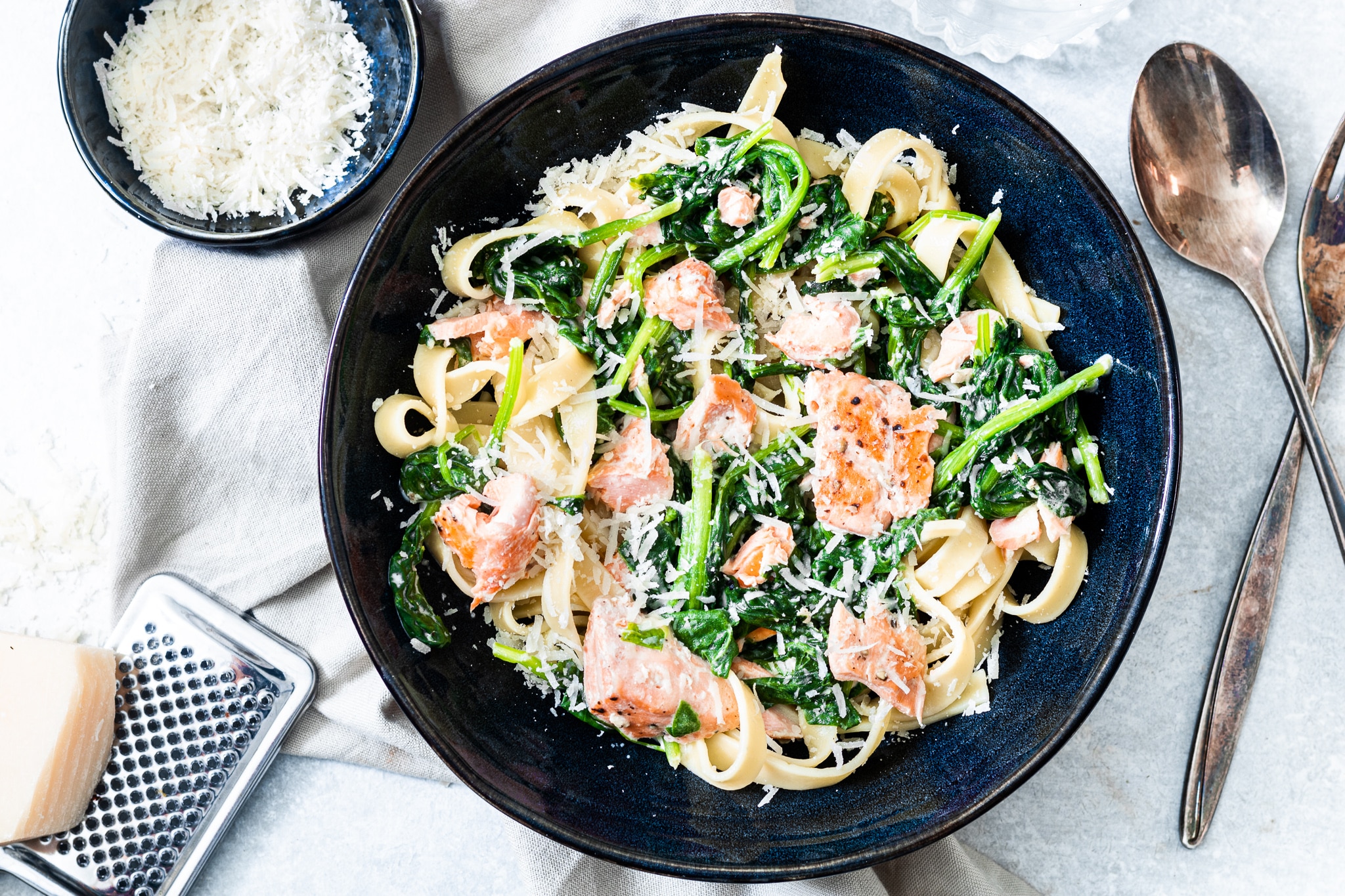 Romige tagliatelle met zalm