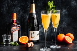 Klassieke mimosa met sinaasappel