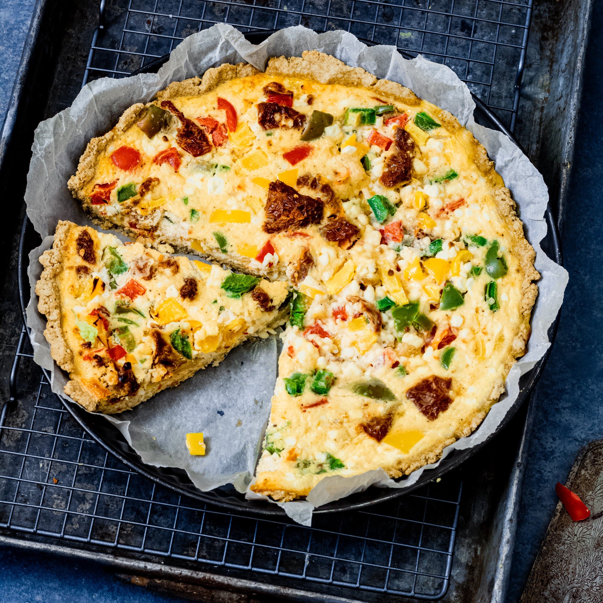 Havermoutquiche met paprika