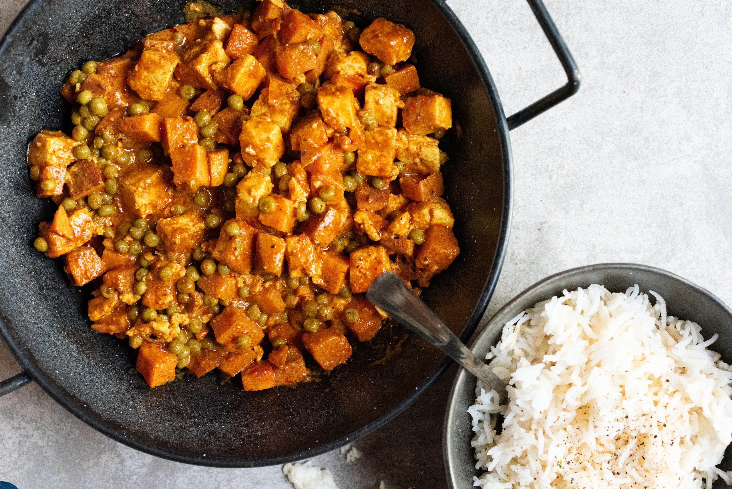 Zoete aardappelcurry